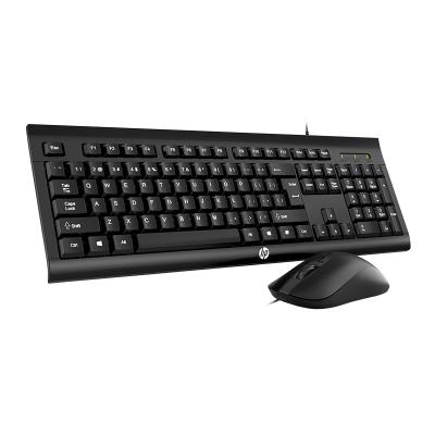 China Anti-drop HP KM100 notebook pc keyboard portable usb desktop games wired keyboard and mouse set and mouse for sale