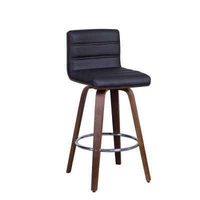 China Comfortable and high grade EUROPEAN PU SeatPlywood leg and swivel bar back chair for sale