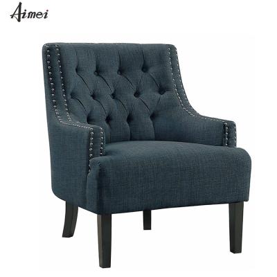 China Leisure Chair Living RoomNail Head Decoration Backrest Tufted Armchair for sale