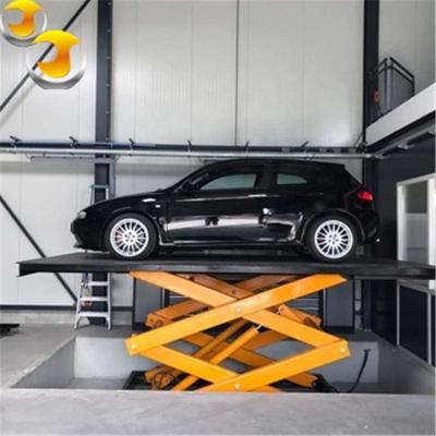 China Lifting Goods Customized Double Car Lift Car Scissor Villa Lift Platform Home Hydraulic Stationary Platform Fixed Bottom for sale