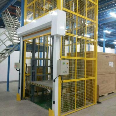 China Outdoor Hot Sale Aerial Work Warehouse Use Hydraulic Goods Lift Guide Rail Warehouse Cargo Lift For Sale for sale