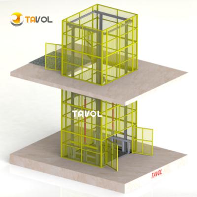 China High Quality Industrial Platform Lift 3-15m Rail Guide Rail Cargo Lift Vertical Lift Hotels Hotels For Warehouse for sale