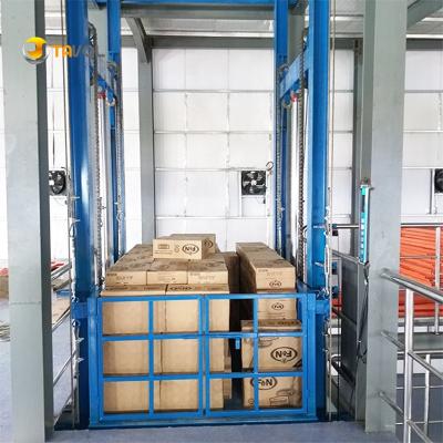 China PLC Customized Hotel Countol 2T 4T 4T 6T 10T Wall Mounted PLC Cargo Elevator Hardware Freight Platform Vertical Lifts for sale