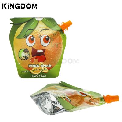 China Moisture Proof Smooth surface material sealed leak proof drink juice stand up pouch with spout bag for sale