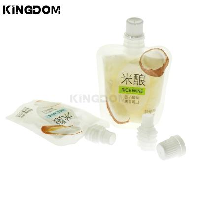 China Moisture Proof 10ML 20ML 30ML Stand Up Pouches Customized LOGO Packaging Clear Liquid Bag Spout Pouch for sale