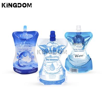 China Recycled Materials Factory Custom Laminated Plastic Liquid Juice Beverage Drinking Water Bag Stand Up Spout Pouch for sale