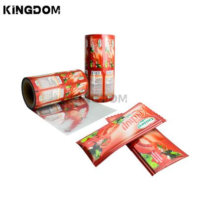 China Moisture Proof Tomato Sauce Packaging Film Roll  Ketchup Packaging Film Sauce Sachet for sale