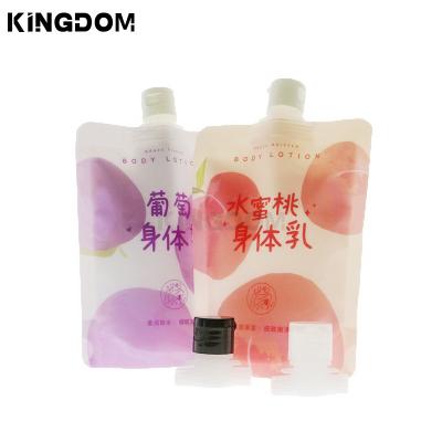 China Moisture Proof Custom printed pattern beauty products body lotion packaging bag spout pouch for sale