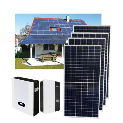 China 5kw off-grid home lithium lifepo4 air to ground missile gel battery the gride 220v off grid solar panel power energy system kit for sale