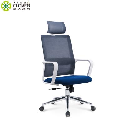 China Top Fashion Wheel Conference Headrest Supplier Mesh Comfort Ergonomic Staff Chair Fixed Office Chair (Height) Adjustable for sale