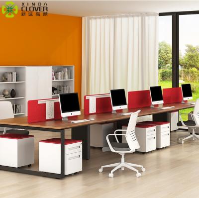 China Morden Style Convertible Manufacturer Furniture Frame Foshan 8 Person Workstation Modern Desk for sale