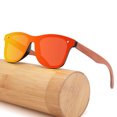 China Fashion Sunglasses Glass Spring Bamboo Wooden Foot Integrated Lens Polarized Sunglasses Rivet Mirror Logo Sunglasses for sale