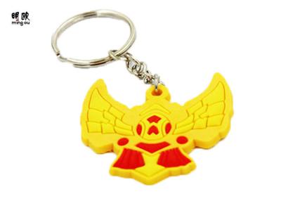 China Personalized Style Advertising PVC Key Ring For Kids 28mm Long Chain for sale