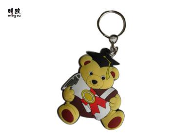 China Cute Bear Soft PVC Key Rings Gift Keychains Comic Carton Style for sale