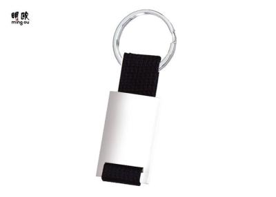 China Promotional Giveaways Metal Ribbon Key Ring / Fob Pearl Color for sale