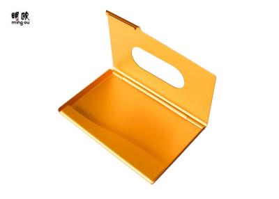 China Gold Mens Credit Card Holder Case Metal Material , Trendy Visiting Card Pouch Holder for sale