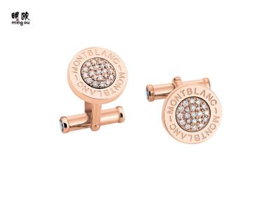 China High End Mens Crystal Cufflinks , Contemporary Copper Cufflinks For Wedding Party for sale