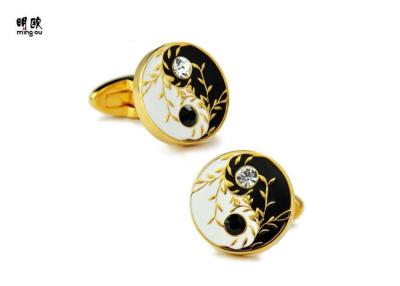 China Cufflinks van promotie de Douanemensen van Puntenjuwelen met Diamanten Te koop