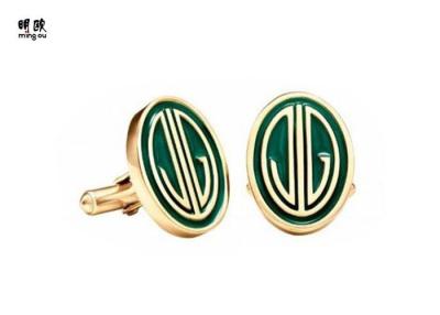 China De Toebehorencufflinks van ovale Douanemensen, Glanzende Stevige Gouden Cufflinks voor Mensen Te koop