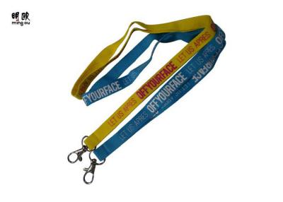 China Personalised ID Badge Holder Lanyard With Silk Screen Print Logo for sale