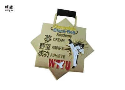 China Zinc Alloy Material Custom Award Sports Medals For Schools Kongfu Design for sale