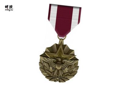 China Bronzed Plating Military Custom Award Medals And Medallions Zinc Alloy Material 3d Design for sale