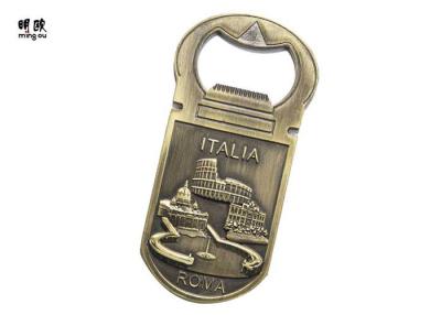 China Roma Design Zinc Alloy Antique Beer Bottle Openers Fridge Magnet Function for sale