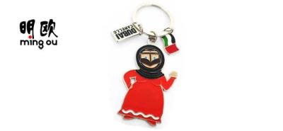 China Human Shape Personalized Metal Keychains , Zinc Alloy Material For Travel Gifts for sale