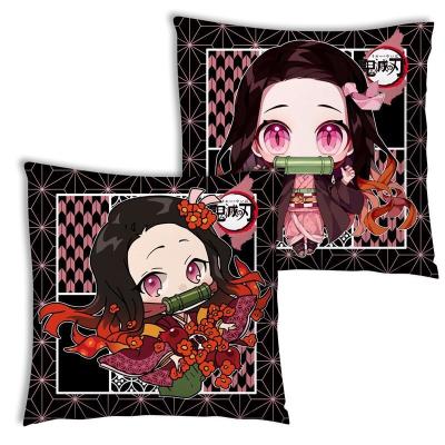 China Low Moq Anti-Static Demon Killer Printed Cartoon Decorative Pillow Covers Anime Pillow Case Custom Polyester for sale