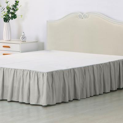 China Home Dust Ruffled 15 Inch Drop Bedskirt King Hotel Home Bed Dress White Bed Skirt for sale