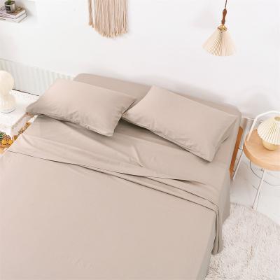 China High Quality Anti-Static 1800 Thread Count Fitted Sheet King Size Bed Sheet Set 100% Cotton for sale