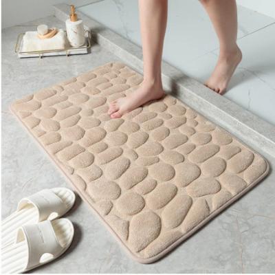 China Floor Washable Memory Foam Bath Covers Non-slip Absorbent Bathroom Mat for sale