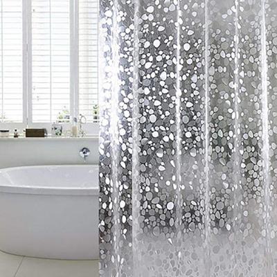 China Hot Sale Waterproof 3d Bathroom Shower Peva Bath Curtain Viable Clear for sale