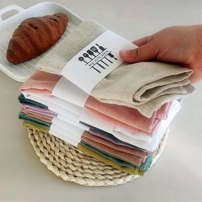 China Wedding Reusable Kitchen Dinner Mat Tea Party Table Towel Custom Reusable Cotton Linen Towels for sale