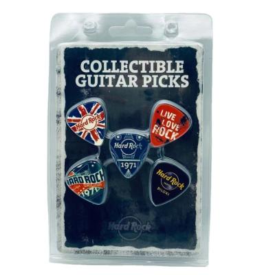 China Custom Printed GUITAR Promotional Gifts Cool Plastic Metal Guitar Picks Set for sale