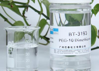 Chine Huile de silicone soluble dans l'eau de PEG-10 Dimethicone pour le textile de tissu de soins capillaires à vendre