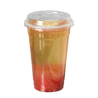 China Factory 98mm Wholesale High Quality Clear Single Wall PET Disposable Drinks Cup 14oz/160z/18oz/20oz/24oz for sale