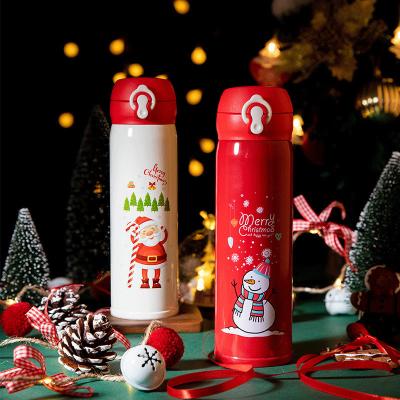 China 450ml PORTABLE Christmas Stock Wholesale Items Vacuum Cup 304 Stainless Steel Custom Thermos Portable Hot Water Bottle for sale