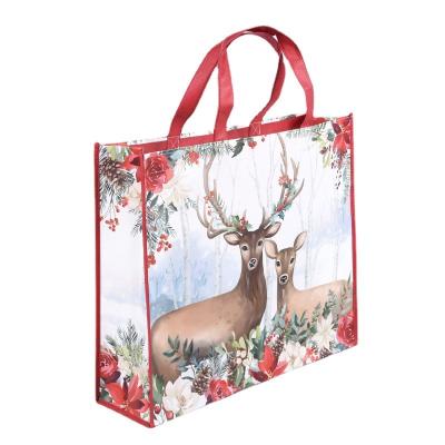 China Wholesale High Quality Manufacturing Recyclable Nonwoven Fabric Shopping Bag Customize Christmas Gift Bags for sale