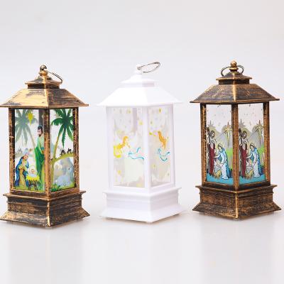 China 1pc Plastic Selling 53*53*125cm Small Size Gift Box Packing Light Up Christmas Festival Decoration Wind Lantern for sale