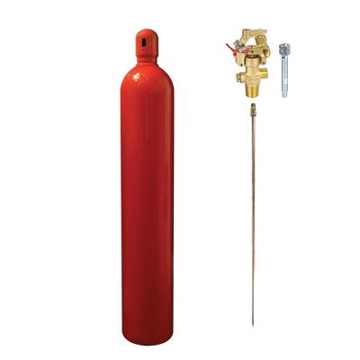 China Steel Fire Suppression 67.5L 68L 150Bar 45kg 100lb CO2 Cylinder With K Valve For Fire Suppression for sale