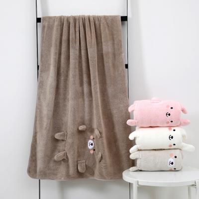 China Wholesale Hot Viable Rabbit Cartoon Towel Microfiber Gift Towel Baby Towel Animal for sale