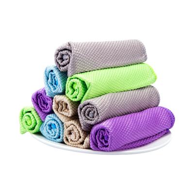 China Factory Supply Child Safe Towels Microfiber Hand Towel Cloth Glass Edge Custom Car Glass Cleaning Towel Cheap for sale