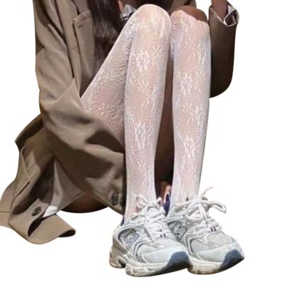 China Popular hot selling sexy pantyhose full body transparent girl anti-seizing lace thin section pantyhose for sale