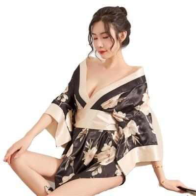 China SEXY-GIRL women's valentines day lingerie kimono costume sheer japanese lingerie kimono sexy lingerie costumes for sale