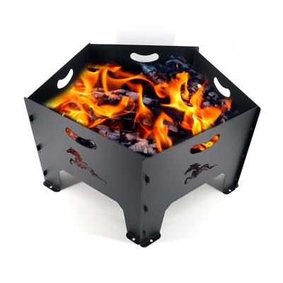 China Portable Outdoor High Carbon Steel Pit Stove Firewood Stored Firewood Stove Heating Tools HR-HK-008 for sale