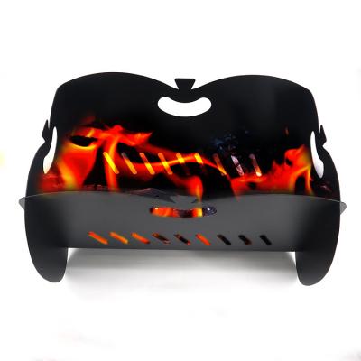 China Stored Portable Fire Pits Outdoor Patio Backyard Camping Fire Garden Charcoal BBQ Picnic Fire Stove HR-HK-001 for sale