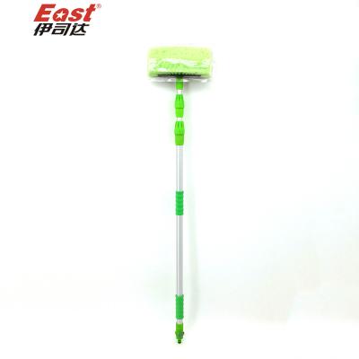 China Aluminum Telescopic Water Flow Handle Car Cleaning Brush Wash Station Brush Car Cleaner for sale