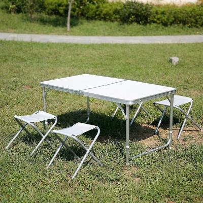 China Garden set portable folding table and chair set desk chair& 120cm Alu folding table set 2015 new style for sale