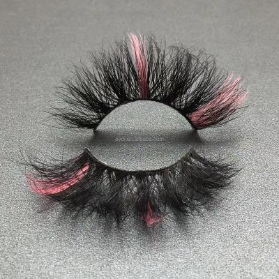 China Criss-Cross 100 Handmade 3d Mixed Colored Lashes Private Label Halloween Lashes Packaging Colored Mink Eyelash for sale